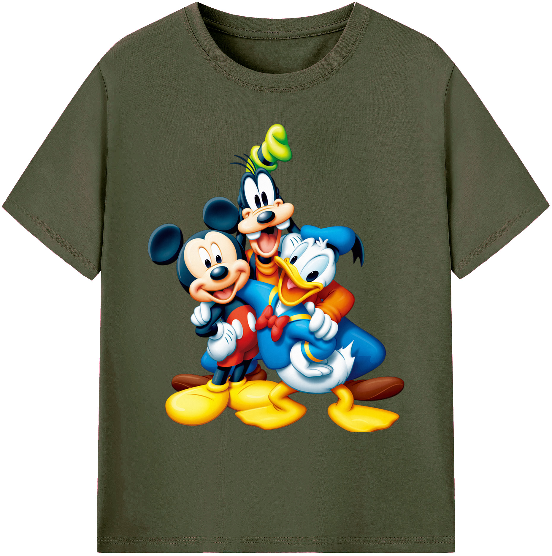 ミッキーマウス Mickey Mouse 綿100％ メンズ半袖Tシャツ｜肌触りやわらか＆通気性